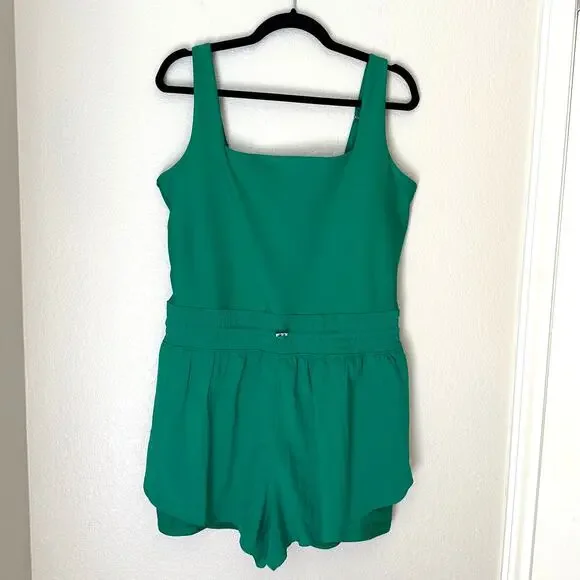 Abercrombie and Fitch YPB Sculptlux Hybrid Flyaway Onesie, Kelly Green, size XL - Picture 2 of 8